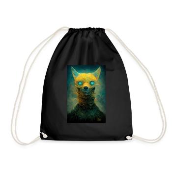 Radioactive dog - Drawstring Bag - black - Front