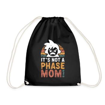 It's not a phase mom! Emo Goth Alternative - Drawstring Bag - black - Front