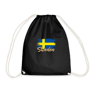 Schweden - Turnbeutel - Schwarz - Vorne