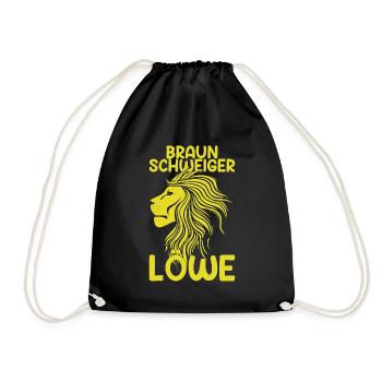 Braunschweig Löwe Braunschweiger Geschenkidee - Turnbeutel - Schwarz - Vorne