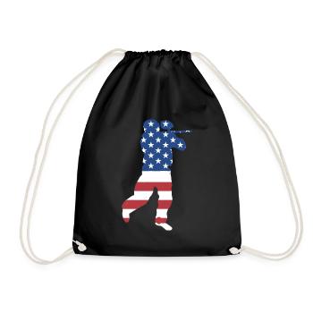 Sport Us Flag Paintball - Drawstring Bag - black - Front