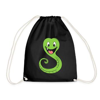 Little Snake Humor - Drawstring Bag - black - Front