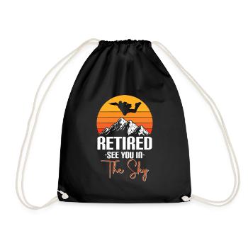 Paragliding Sport Skydiver Pilot - Drawstring Bag - black - Front