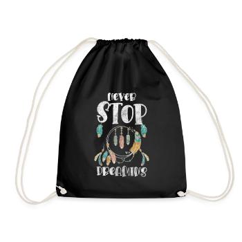 Dream Catcher Wish Happiness Love - Drawstring Bag - black - Front