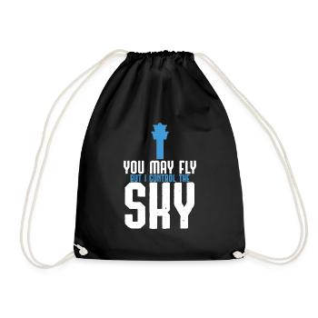 Sie können fliegen, aber ich kontrolliere das Sky Controller-Geschenk - Turnbeutel - Schwarz - Vorne