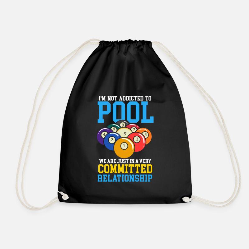 Pool Player Cue Sport Billard - Turnbeutel - Schwarz