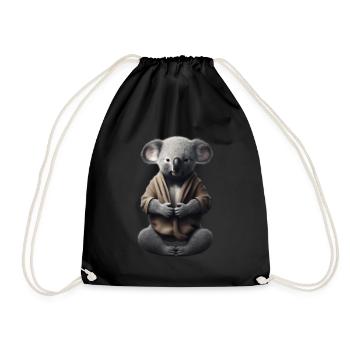 Koala Monk - Drawstring Bag - black - Front