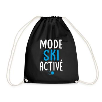 Mode Ski activé - Idée cadeau - Sac de sport léger - noir - Devant