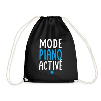 Mode Piano activé - Idée cadeau - Sac de sport léger - noir - Devant