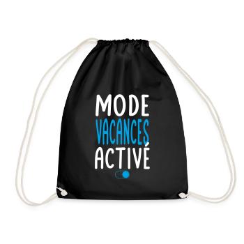 Mode Vacances activé - Idée cadeau - Sac de sport léger - noir - Devant