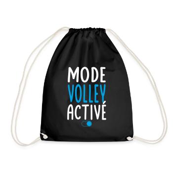 Mode Volley activé - Idée cadeau - Sac de sport léger - noir - Devant