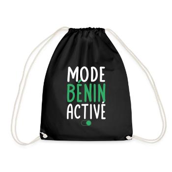 Mode Bénin Activé - Idée Cadeau - Sac de sport léger - noir - Devant