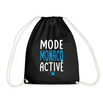Mode Monaco Activé - Idée Cadeau - Sac de sport léger - noir - Devant
