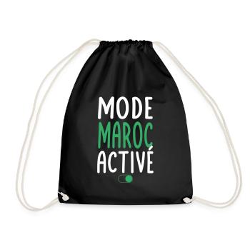 Mode Maroc Activé - Idée Cadeau - Sac de sport léger - noir - Devant