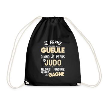 Ich halte nicht den Mund, wenn ich im Judo verliere - Turnbeutel - Schwarz - Vorne