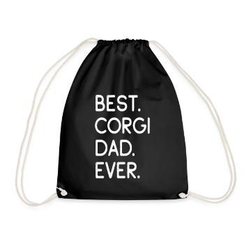 Pembroke Welsh Corgi - Drawstring Bag - black - Front