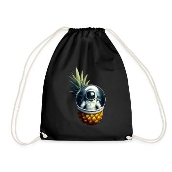 Astronaute à l’ananas - Sac de sport léger - noir - Devant