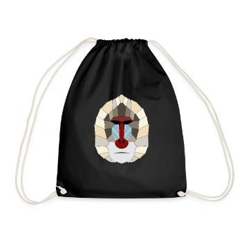 Mandrill geometric - Drawstring Bag - black - Front