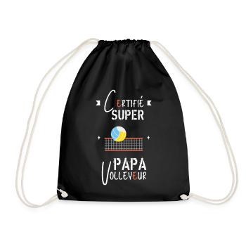 Super papa Volleyeur - Sac de sport léger - noir - Devant