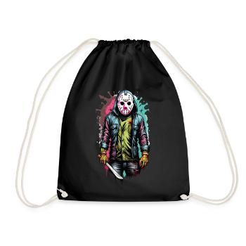 T Shirt Design Jason Graffiti - Drawstring Bag - black - Front
