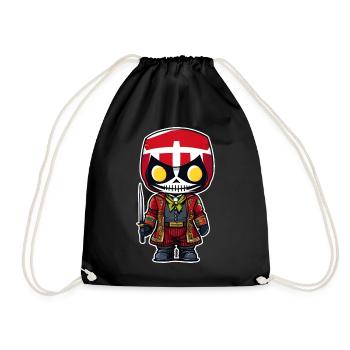 Niedliche Horror Gothik Voodoo Puppe - Turnbeutel - Schwarz - Vorne