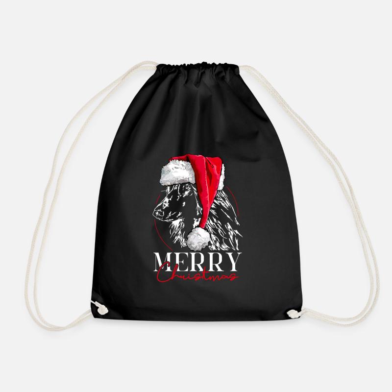 AFGHANISCHER WINDHUND Merry Christmas Wilsigns - Turnbeutel - Schwarz
