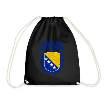 Bosnia and Herzegovina - Drawstring Bag - black - Front