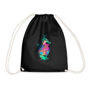 Canard canard oiseau coloré - Sac de sport léger - noir - Devant