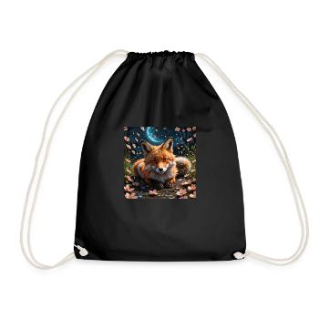 Renard mignon - Sac de sport léger - noir - Devant