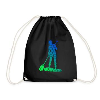 Standup Paddling Stand up Paddling Board Men - Drawstring Bag - black - Front
