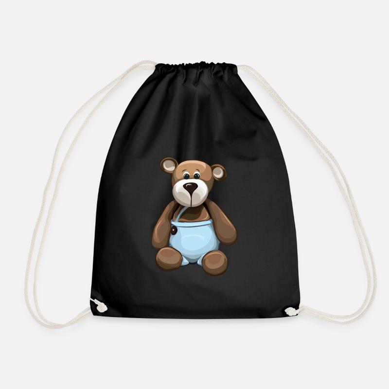 Teddybär Teddy Bär Bärchen Kindergarten - Turnbeutel - Schwarz