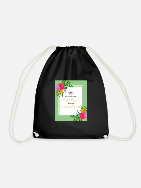 INVITATION IN HONOR OF WEDDING - Drawstring Bag - black