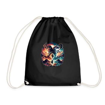 Le choc des dieux de Midgard - Vikings Fantasy - Sac de sport léger - noir - Devant