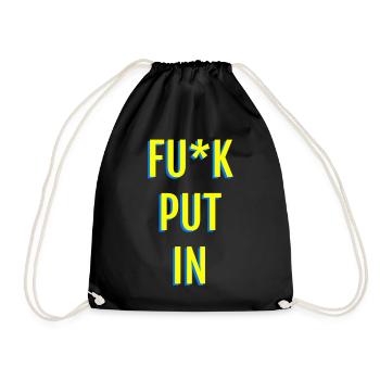 Provocative neon text graphics - Drawstring Bag - black - Front