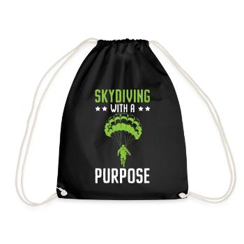 Paratroopers Skydiving Skydiving - Drawstring Bag - black - Front