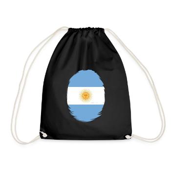 Argentina Flag South America Argentine Flag - Drawstring Bag - black - Front