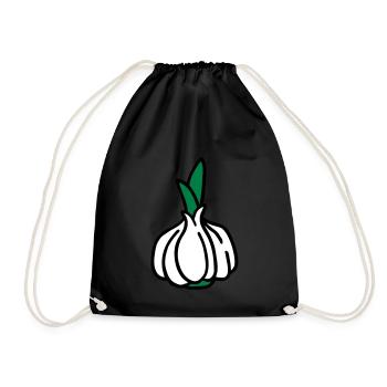 Knoblauch Garlic Ail Aglio - Turnbeutel - Schwarz - Vorne