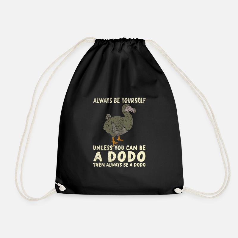 Dodo | Sei Du selbst | Sei ein Dodo - Turnbeutel - Schwarz