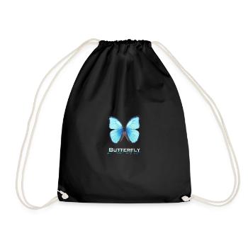 Butterfly butterfly - Drawstring Bag - black - Front