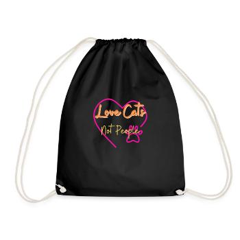 Love Cats - Drawstring Bag - black - Front