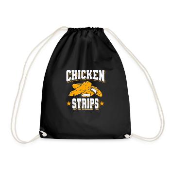 Chicken Strips - Turnbeutel - Schwarz - Vorne