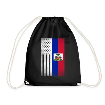 Haiti Design für stolze haitianische Amerikaner - Turnbeutel - Schwarz - Vorne