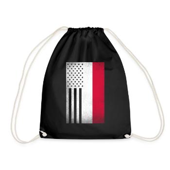 Polen Design für stolze polnische Amerikaner - Turnbeutel - Schwarz - Vorne