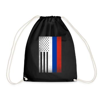 Russland Design für stolze russische Amerikaner - Turnbeutel - Schwarz - Vorne