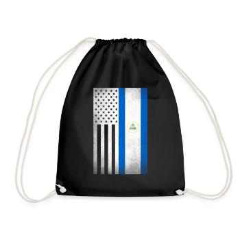 Nicaragua Design für stolze Nicaragua-Amerikaner - Turnbeutel - Schwarz - Vorne