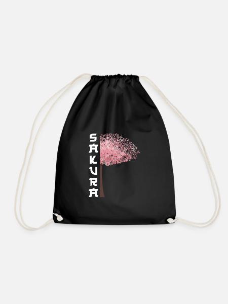 Sakura Tree Fleurs de cerisier japonais - Sac de sport léger - noir