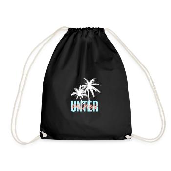 Under the palm trees 2 - Drawstring Bag - black - Front