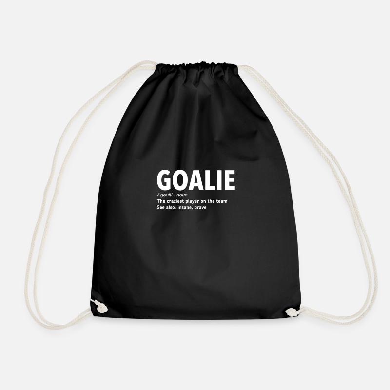 Goalie Gear Goalkeeper Definition - Drawstring Bag - black