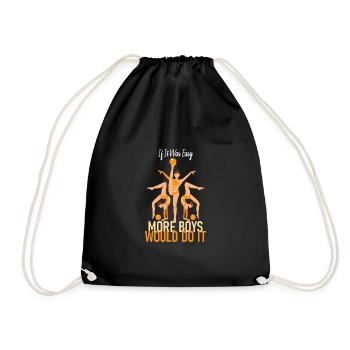 Si c’était facile, plus de garçons le feraient - Sac de sport léger - noir - Devant