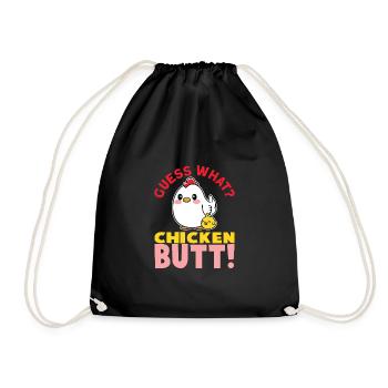 Devinez quel poulet butt poulet coq fermier poulet - Sac de sport léger - noir - Devant